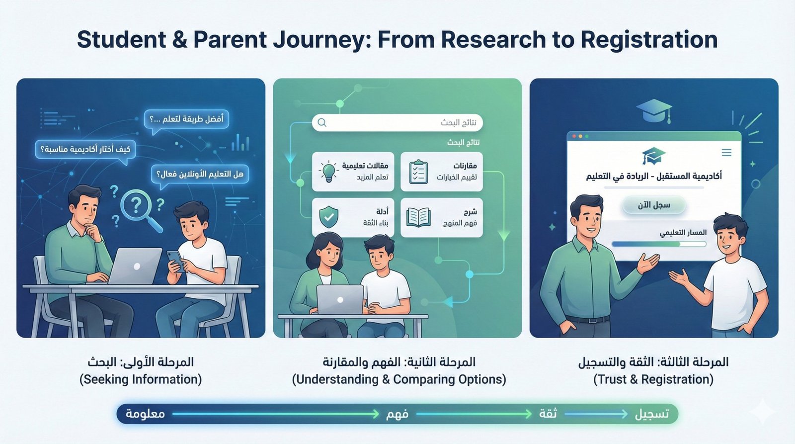 رحلة العميل في البحث